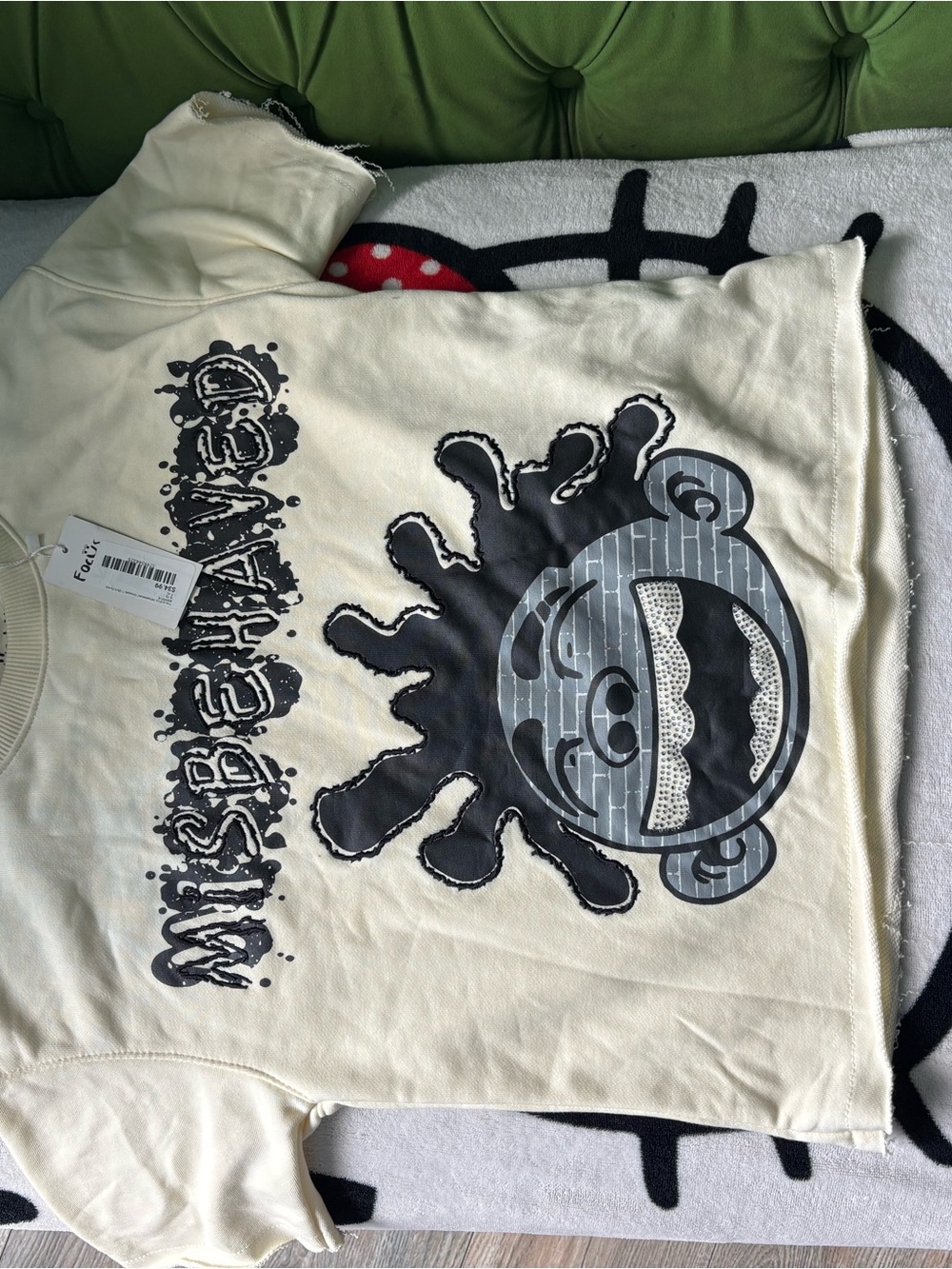 Cream Kids Graphic Monster Tee